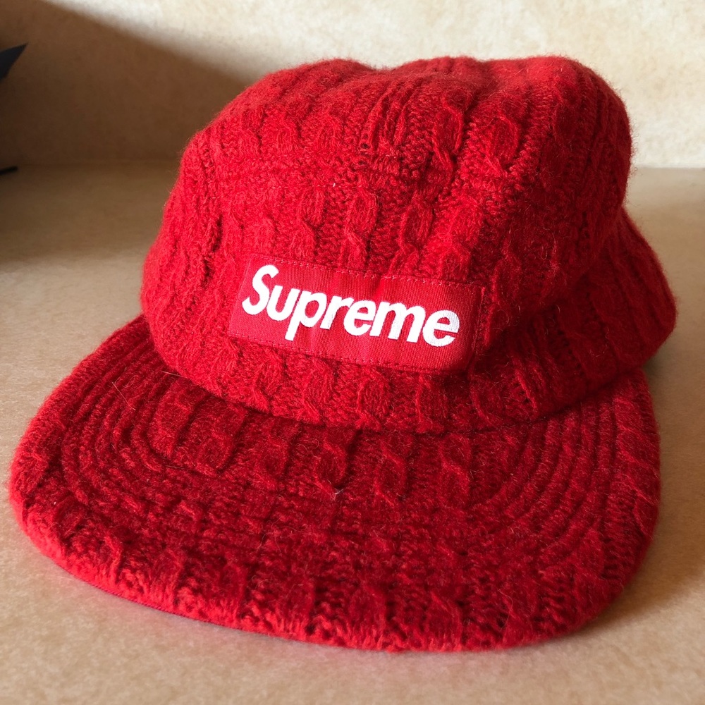 Supreme Wool Knit Camp Cap
